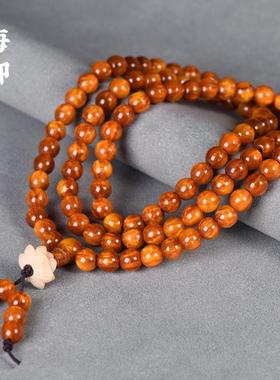 仿金丝海柳佛珠手串手链莲花吊坠毛衣链多圈珊瑚手链文玩合成海柳