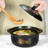 Casserole stew pot household induction cooker gas dual-use soup gas open fire clay high temperature resistant small casserole soup pot