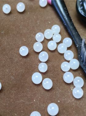 【经典】羊脂玉中的天花板~新疆和田玉配珠手链项链DIY珠串6毫米W