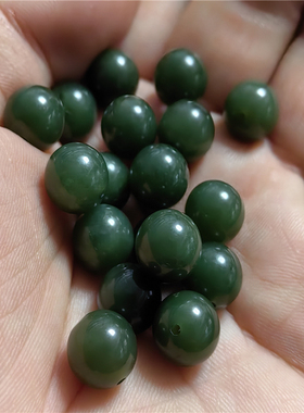 久违的大手链-蓝青戈壁玉籽料卡10的霸气~小石头和田玉项链手链W