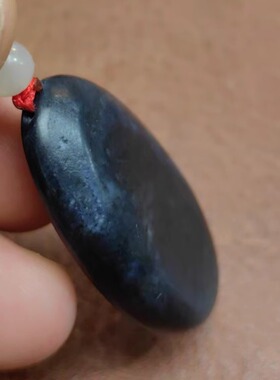 墨玉籽料玉璧平安无事牌手链项链私家定做