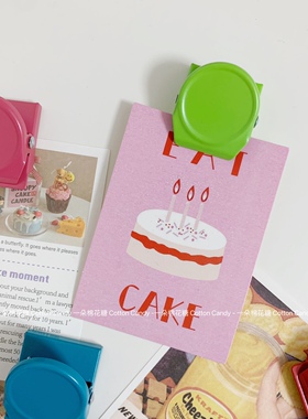 CottonCandy-韩国ins彩色金属夹子磁性冰箱贴封口夹磁贴票据夹