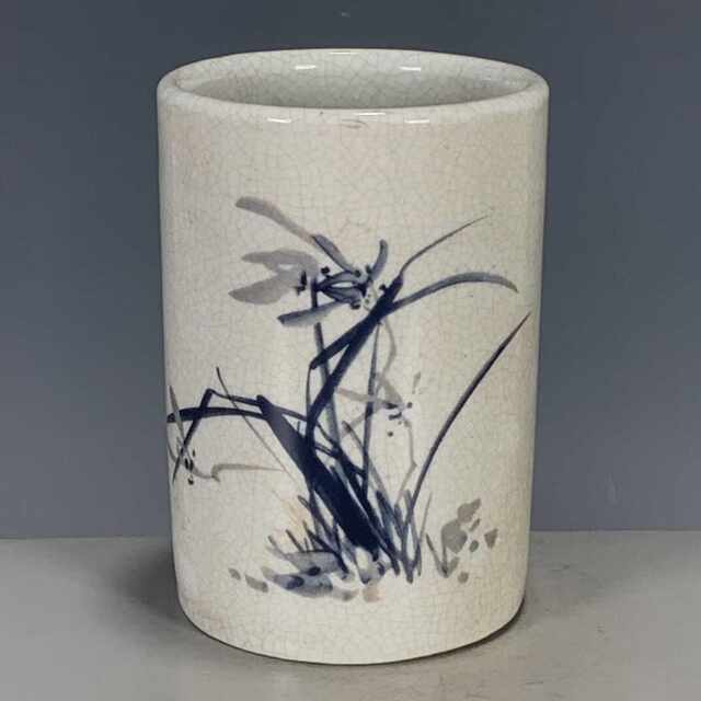 Qing Dynasty Guangxu year antique secondhand piece with blue and white flowers