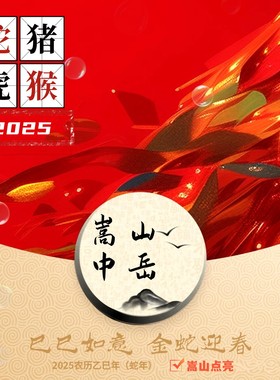 中岳嵩山 2026丙午年国风牌 文哲将军 泰S萍按