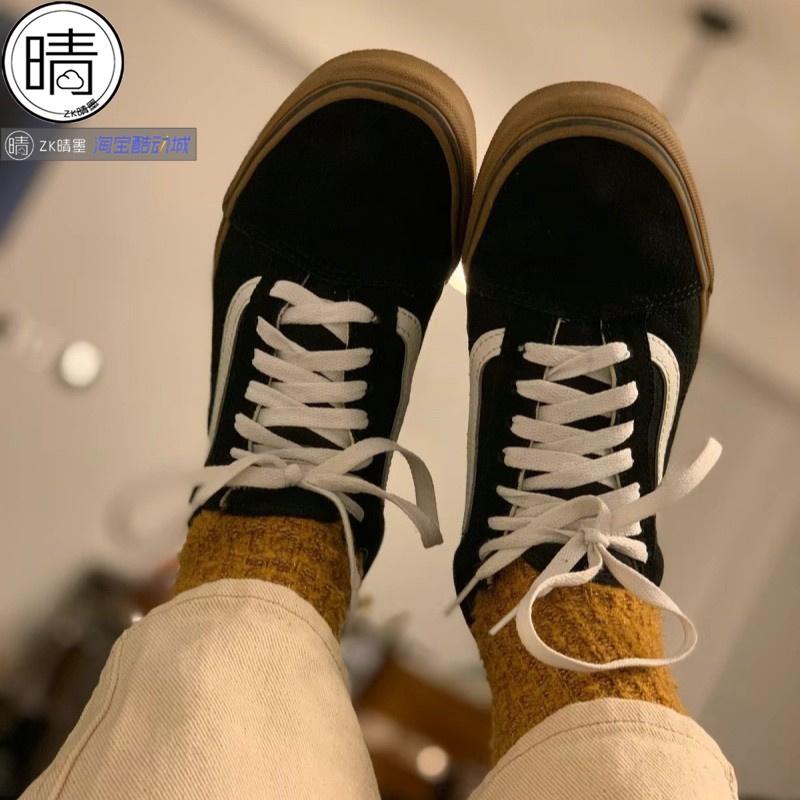 VANS old skool black gum 男女低帮运动休闲鞋VN0001R1GI6 - 图0