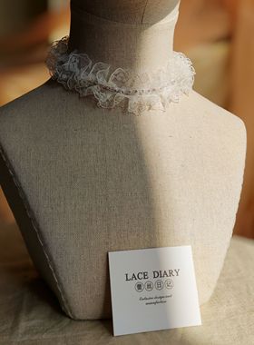 LS超仙蕾丝复古钻链项链杂志婚纱拍摄项链锁骨链颈链脖颈链女款