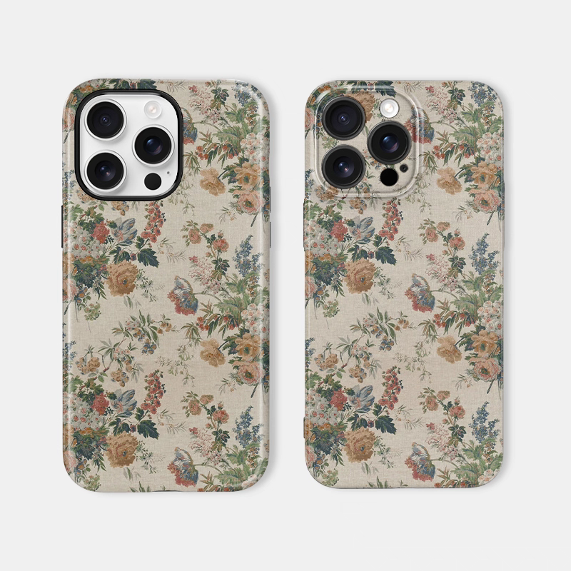 ins复古风碎花适用iphone15苹果手机壳16pro防摔13promax12菲林二合一14Pro小米华为荣耀OPPOvivo11Xsma软壳 - 图0