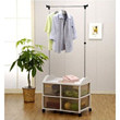 The Japanese family uses the porch hanging hanger clothing rack bedroom bedroom cloak rack landing hanging clothes rod artifact multi -layer shelf