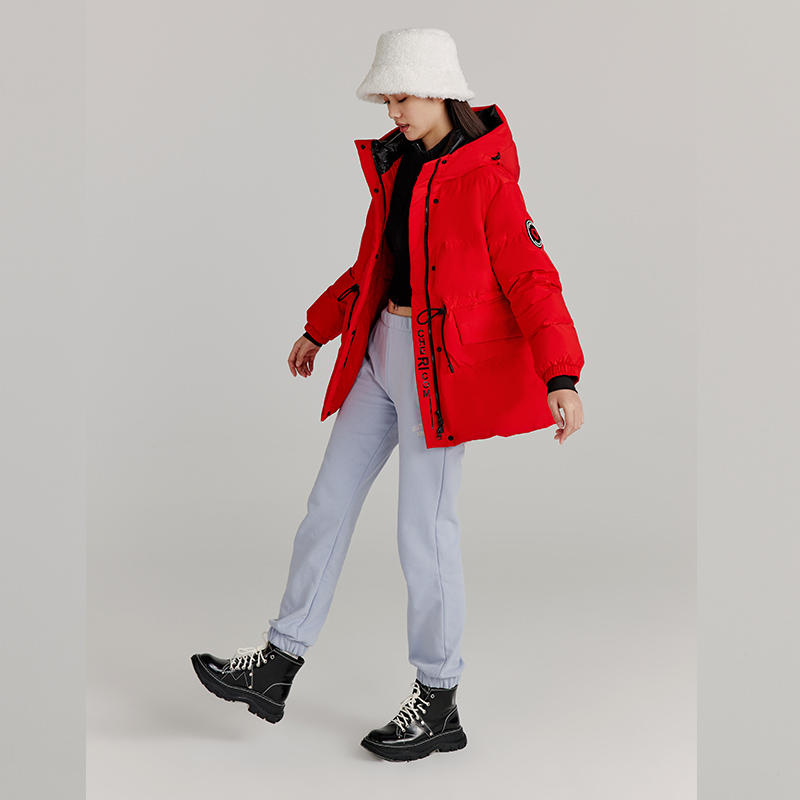 Y279096Y 千仞岗秋冬新款时尚潮流羽绒服女中长款连帽工装风潮外套 Y279096Y 千仞岗秋冬新款时尚潮流羽绒服女中长款连帽工装风潮外套