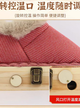 实木艾灸靴足底艾灸盒脚底灸驱寒