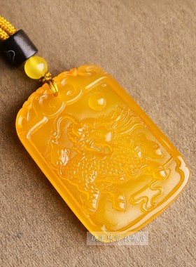 黄玛瑙麒麟吊坠戊土缺补土坤为地