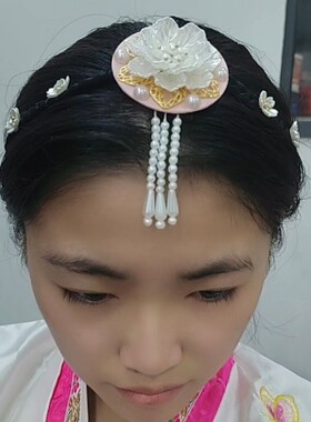 朝鲜族舞蹈头饰朝鲜族头饰延吉公主发簪韩服配饰发饰舞台表演