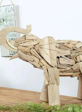 田园摆件东南亚风木质工艺品