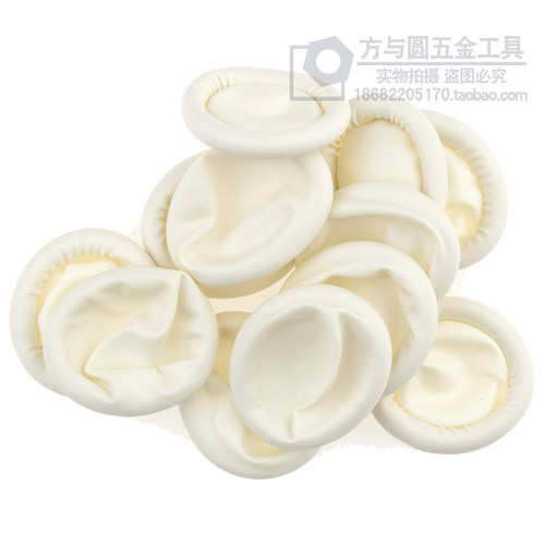 指套 乳胶手指套橡胶防滑劳保美容美甲纹绣纹身白色手指套DIY打磨 - 图1
