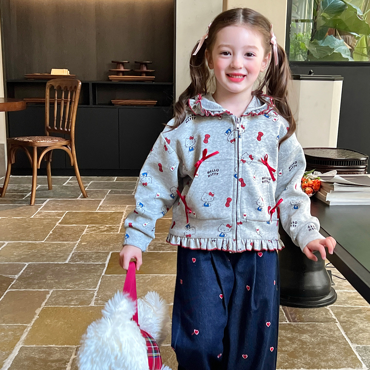 栀了成长记女童韩版加绒卫衣外套春季2026新款儿童宝宝休闲连帽衫,淘宝优惠券,粉丝福利购,淘宝优惠卷