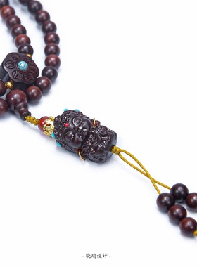 小叶紫檀度母设计师款多圈手链