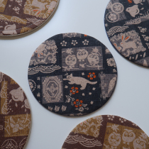 ZAKKA Tian Garden Small Animal Handmade Fabric Round Clip Cotton Dining Cushion Cup Cushion Oval One-man Food Tea Mat