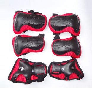 轮滑护具6件套装 男女成人滑轮护膝护手肘 青少年滑板自行车护具 - 图0