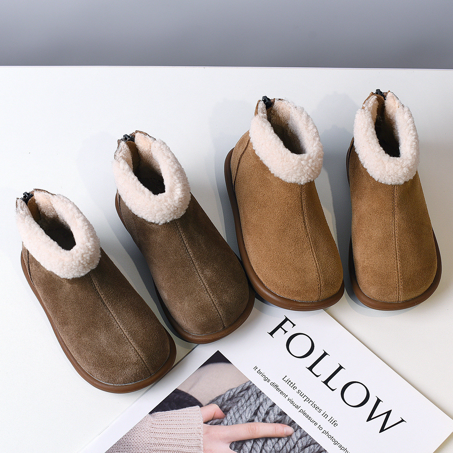 真皮女童二棉靴子中大儿童加绒马丁靴2025冬季小女孩新款宝宝棉鞋,淘宝优惠券,粉丝福利购,淘宝优惠卷