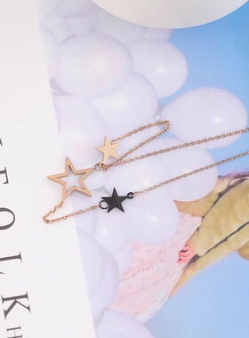 通体钛钢百搭星星项链小众设计感感网红气质简约配饰厂家直销