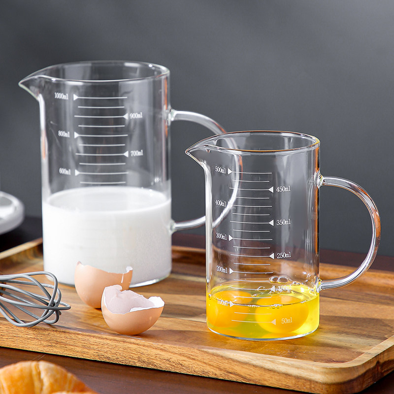 onlycook 厨房高硼硅玻璃量杯带刻度 耐高温刻度杯烘焙工具打蛋杯,淘宝优惠券,粉丝福利购,淘宝优惠卷