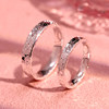 Capas 9999 sterling silver crushed ice couple ring sparkling