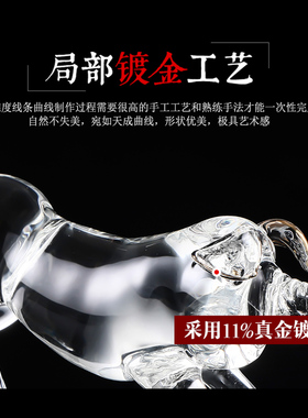 水晶招财猪摆件风水镇宅开业礼