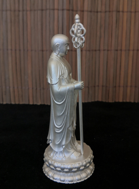 地藏王纯银禅杖可拆卸菩萨像