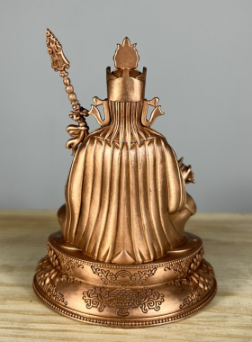莲花生大士书房摆件紫铜祝福