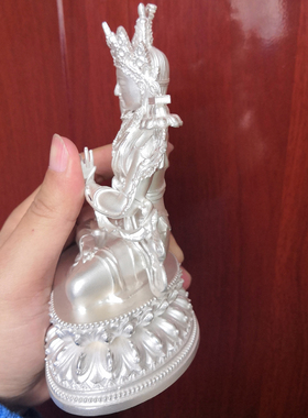 纯银文殊菩萨密宗居家佛像定制