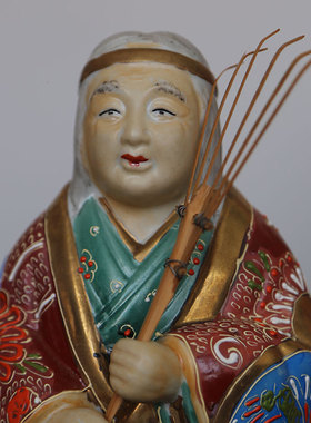 日本九谷陶和高砂侘寂风摆件