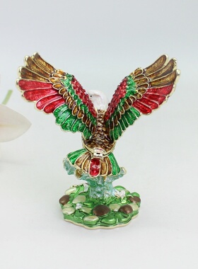 珐琅彩大鹏展翅装饰品金属工艺品