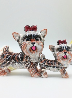 新款珐琅彩手工彩绘镶钻装饰品