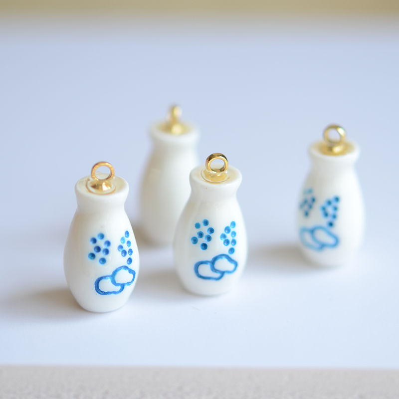 SW17迷你茶具日式烧酒杯日系食玩立体树脂吊坠DIY手工材料配件1个 - 图2