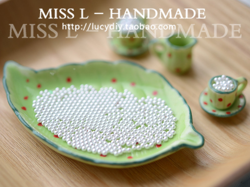 ZZ26高亮 微镶 迷你无孔仿珍珠 白色圆形 DIY镶粘饰品配件 100颗 - 图2