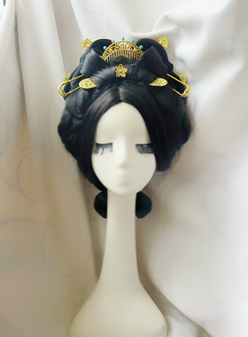 复原款唐风魏晋战国袍配饰百搭汉服松石蓝u钗发梳包邮