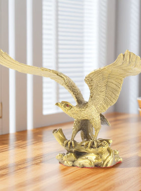 大鹏展翅铜鹰摆件大展宏图