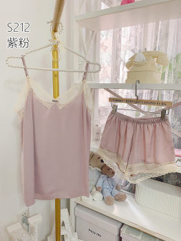 Clearance leak ~ Pajamas lucky bag 5 ~ Sexy lace ice silk suspender suit French nightgown nightgown home wear for women