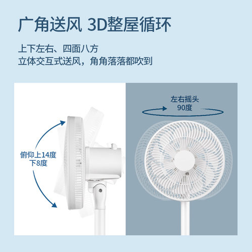 先锋电风扇落地扇大风力台立式宿舍床头台扇小型工业风扇家用电扇-图2