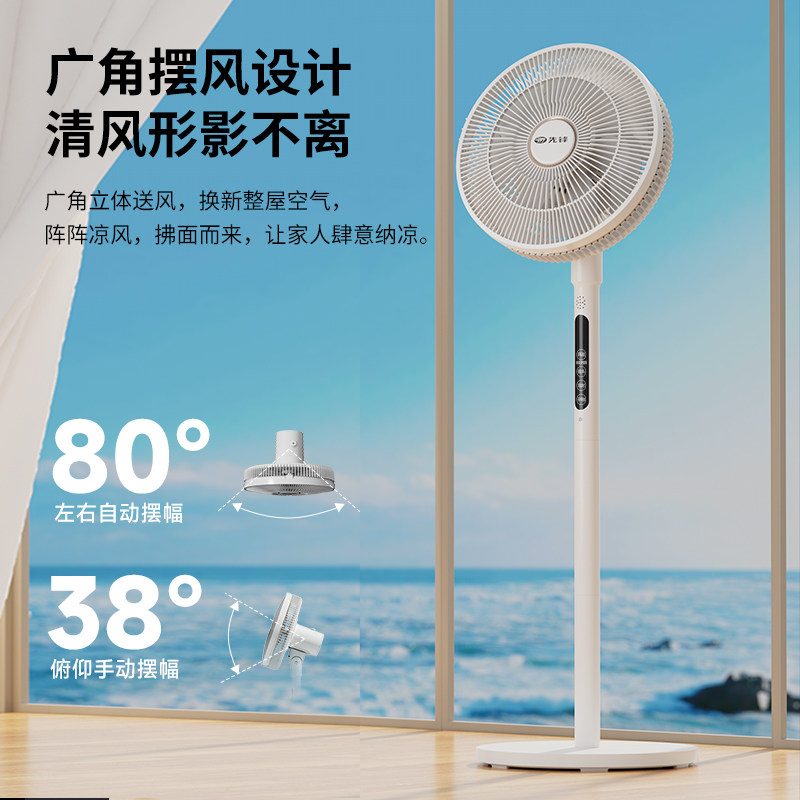 先锋智能电风扇一级能效节能大风力落地扇