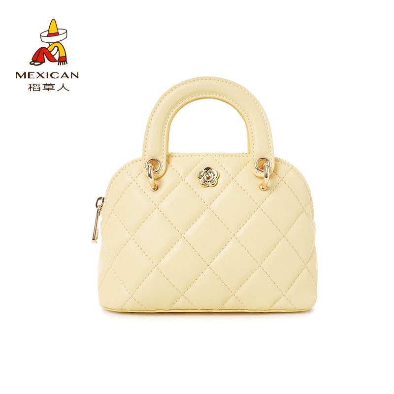 稻草人女士包包2025新款手拎包菱格链条贝壳包百搭单肩斜挎包正品,淘宝优惠券,粉丝福利购,淘宝优惠卷