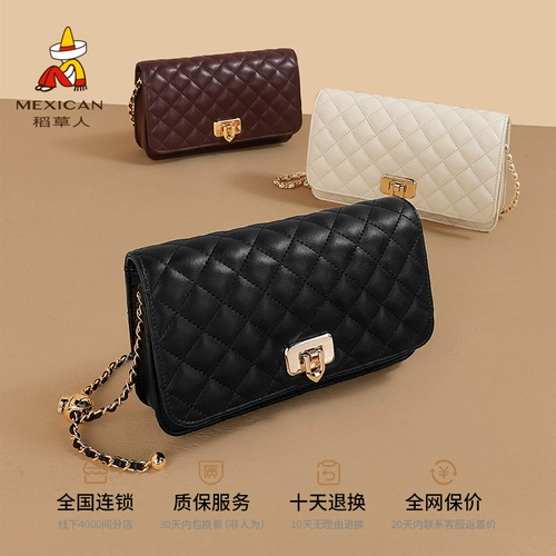 Летняя кожаная сумка на одно плечо, небольшая сумка, в стиле Шанель, из натуральной кожи