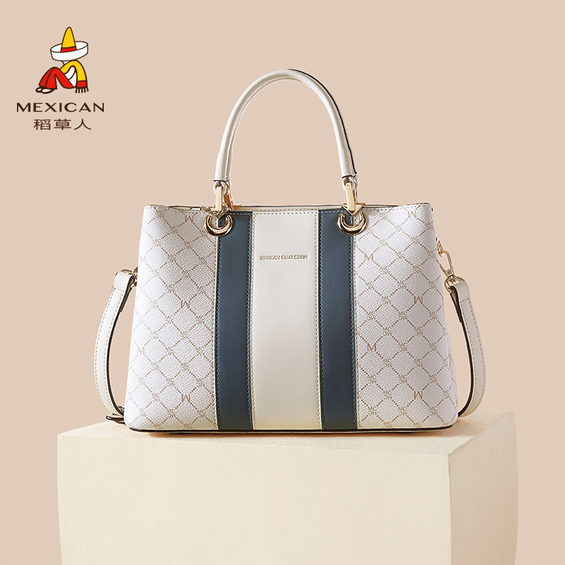 稻草人春夏2023新款通勤手提包 稻草人箱包女士包袋