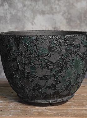 素里块根盆复古金属泡泡龙舌兰龟甲龙象芽宫盆惠比大黑仙人球手工