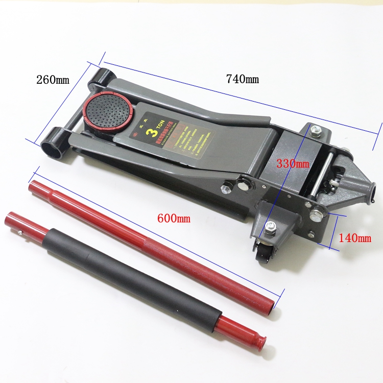 3T超低位 3吨千斤顶双泵低位卧式液压轿车千斤顶4S店车用千斤顶-图2