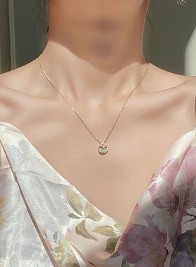 批发锁骨吊坠货源新款银百搭直播