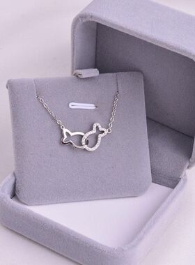 锁骨双鱼简约韩版项链女2021新款设计感链吊坠小众气质年个性配饰
