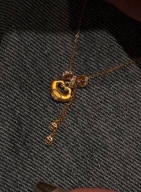 钱币锁链女时尚国风流苏锁骨平安