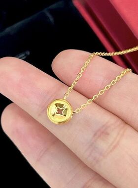 通勤设计潮颈链项链四叶草几何