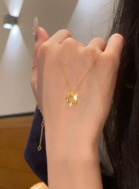 项链转运锁骨圆圈女通勤碎冰冰